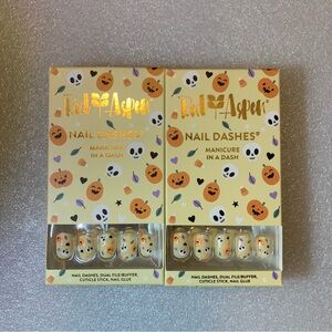 Halloween Nail Dashes - Festive Orange and Black